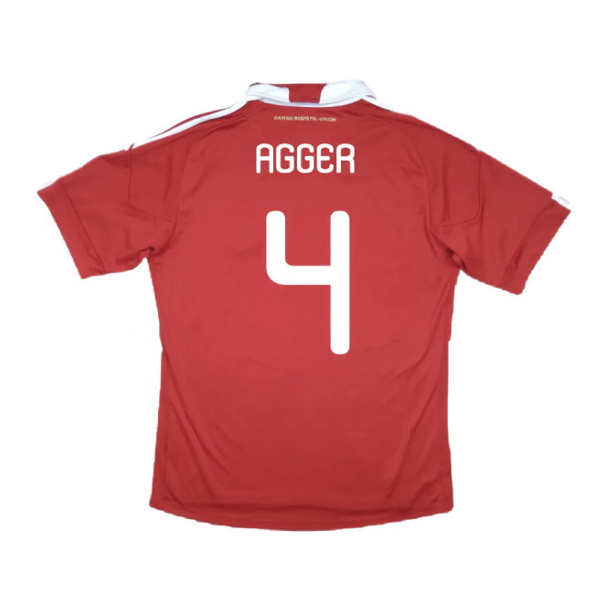 Denmark 2010-11 Home Shirt (M) (Excellent) (Agger 4)