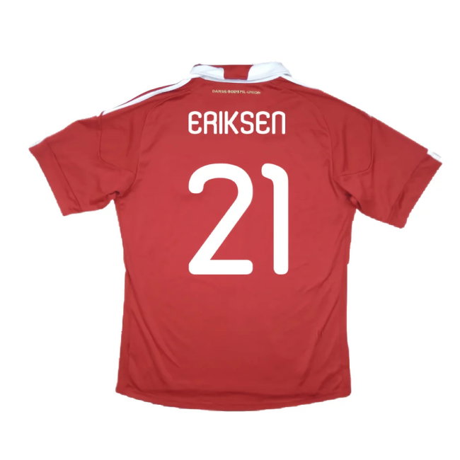 Denmark 2010-11 Home Shirt (M) (Excellent) (Eriksen 21)