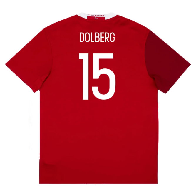 Denmark 2015-16 Home Shirt (L) (Excellent) (Dolberg 15)
