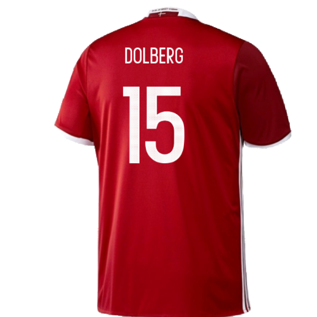 Denmark 2016-17 Home Shirt ((Excellent) 3XL) (Dolberg 15)