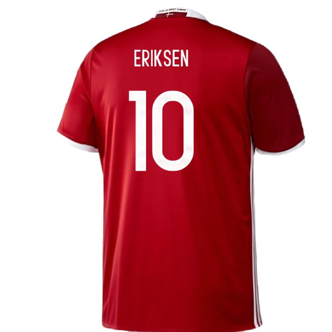 Denmark 2016-17 Home Shirt ((Excellent) 3XL) (Eriksen 10)