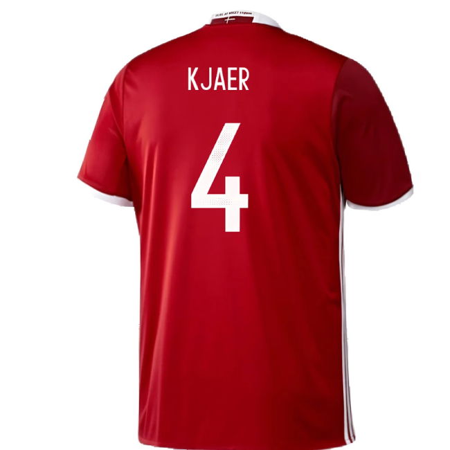 Denmark 2016-17 Home Shirt ((Excellent) 3XL) (Kjaer 4)