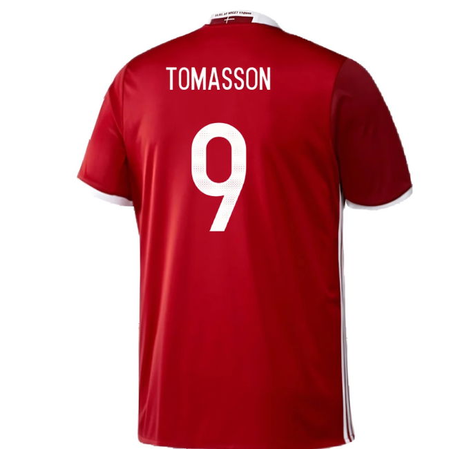 Denmark 2016-17 Home Shirt ((Excellent) 3XL) (Tomasson 9)