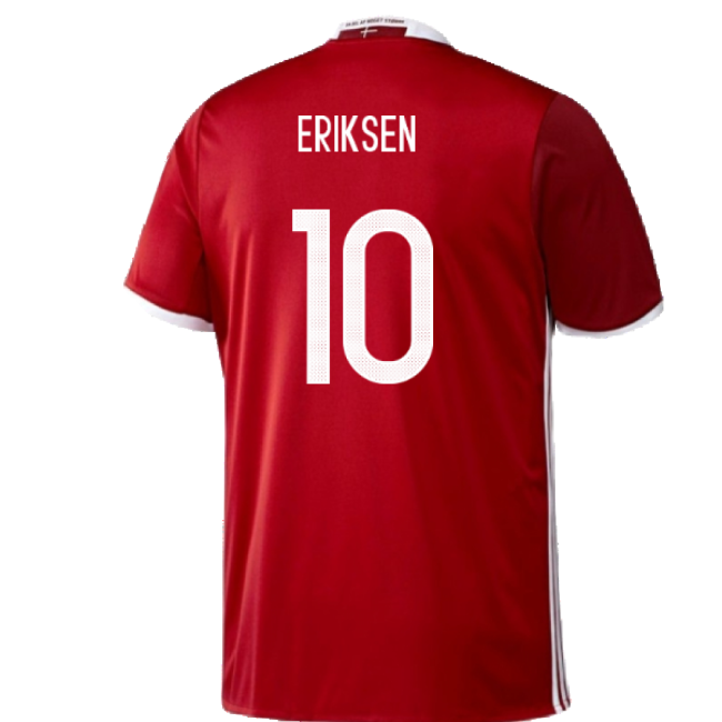 Denmark 2016-17 Home Shirt ((Very Good) M) (Eriksen 10)