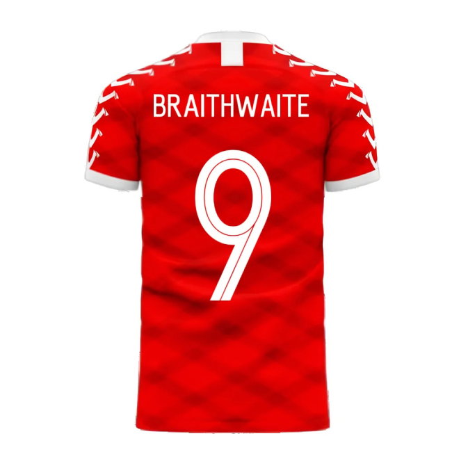 Denmark 2025-2026 Home Concept Football Kit (Viper) (BRAITHWAITE 9)