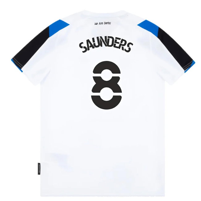 Derby County 2021-22 Home Shirt (L) (Mint) (Saunders 8)