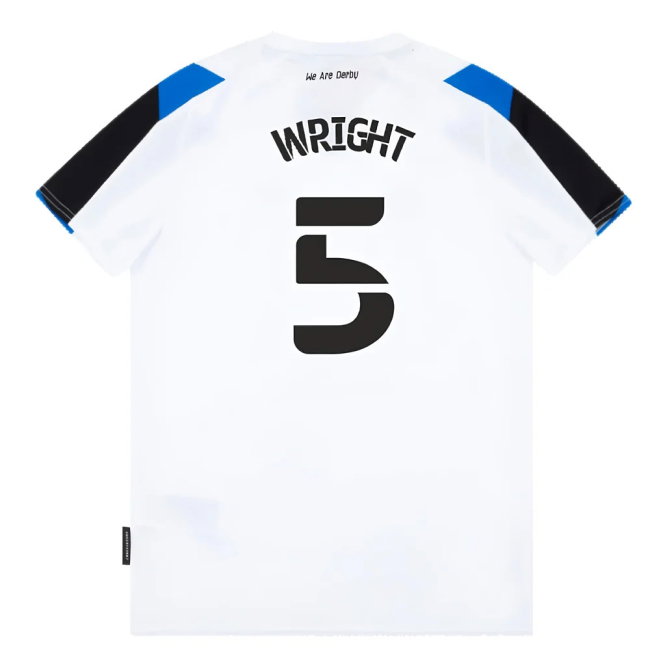 Derby County 2021-22 Home Shirt (L) (Mint) (Wright 5)