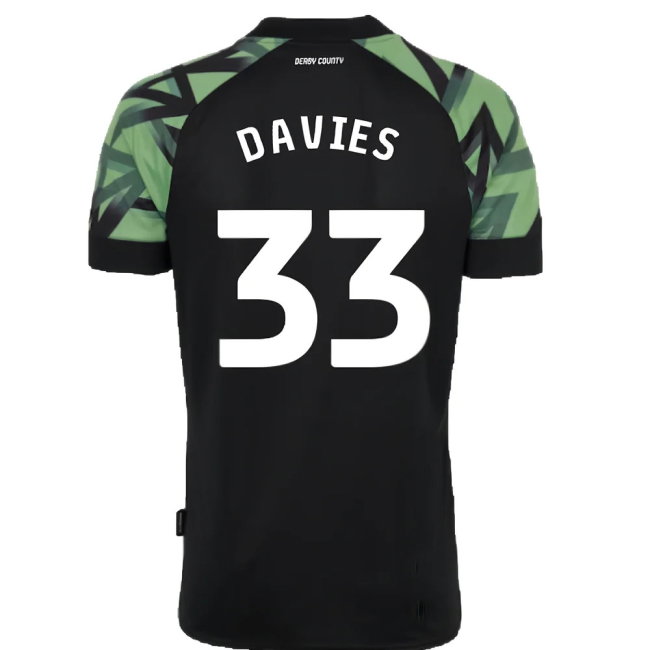 Derby County 2022-23 Away Shirt (Sponsorless) (XL) (Davies 33) (Mint)