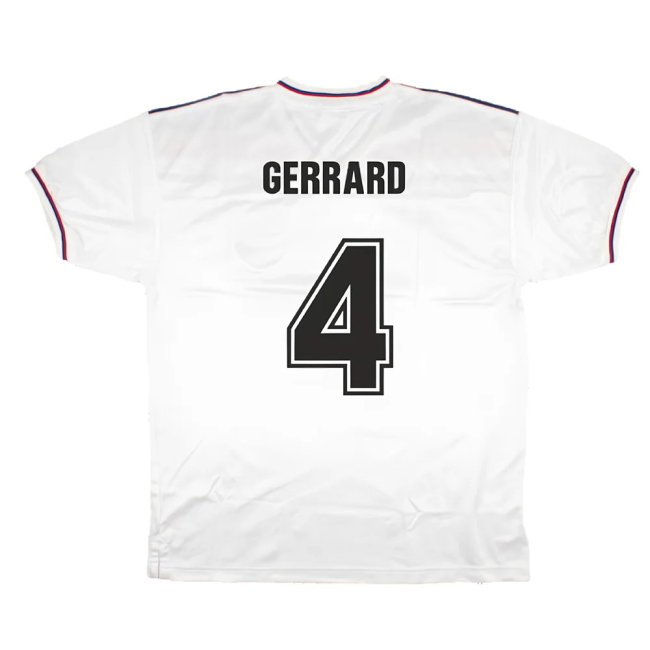 England 1980-82 Score Draw Replica Home Shirt (XL) (Good) (Gerrard 4)