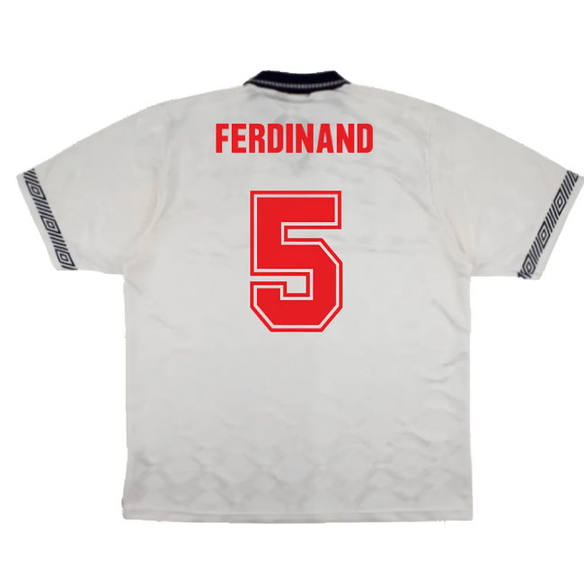 England 1990-92 Home Shirt (XL) (Very Good) (Ferdinand 5)