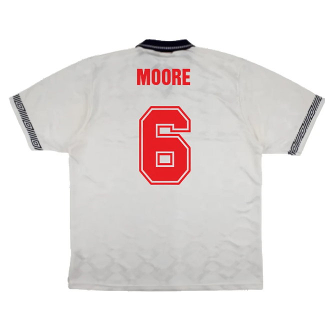 England 1990-92 Home Shirt (M) (Excellent) (Moore 6)