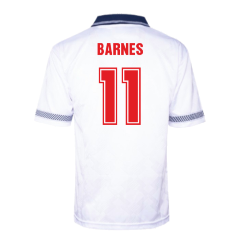 England 1990 Home Retro Shirt (Barnes 11)