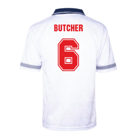 England 1990 Home Retro Shirt (Butcher 6)