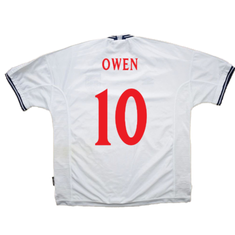 England 1999-00 Home Shirt (L) (Good) (Owen 10)