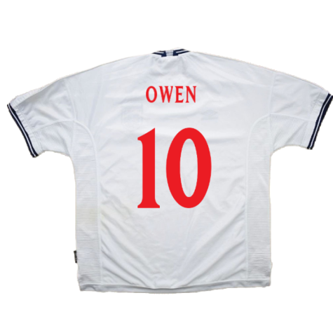 England 1999-00 Home Shirt (XL) (Very Good) (Owen 10)