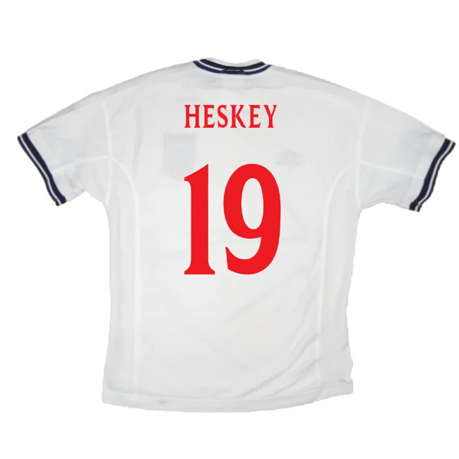England 1999-01 Home Shirt (XL) (Very Good) (Heskey 19)