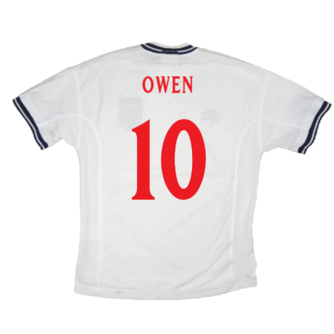 England 1999-01 Home Shirt (XL) (Very Good) (Owen 10)