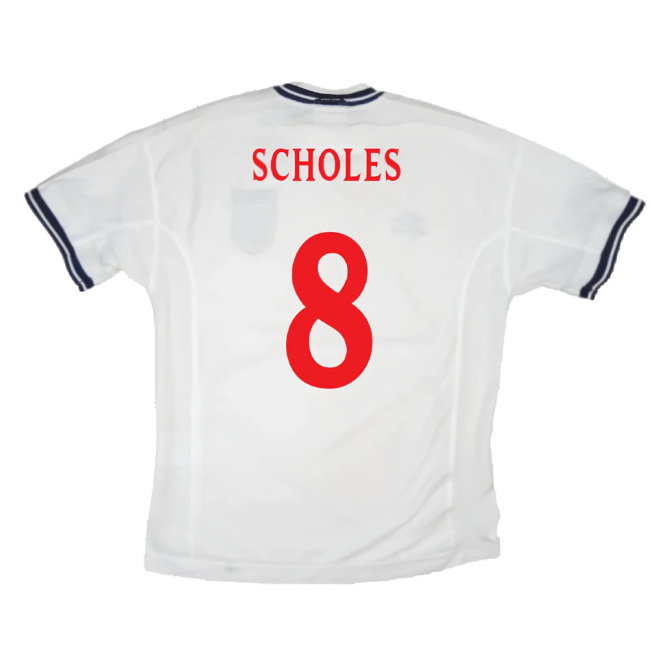 England 1999-01 Home Shirt (XL) (Very Good) (Scholes 8)