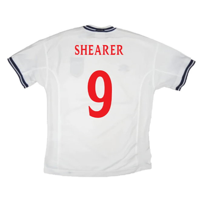 England 1999-01 Home Shirt (XL) (Very Good) (Shearer 9)