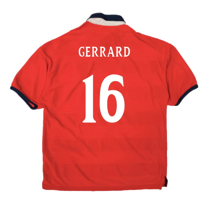 England 2000-01 Away Shirt (XL) (Very Good) (Gerrard 16)