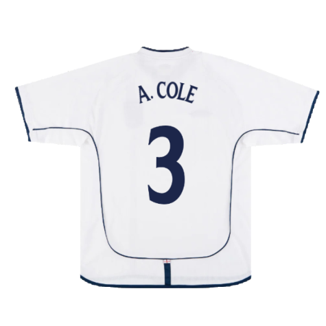 England 2001-03 Home Shirt (Good) (A. Cole 3)