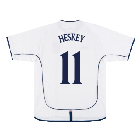 England 2001-03 Home Shirt (S) (Good) (Heskey 11)