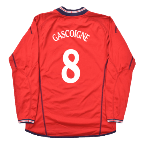 England 2002-04 Away Shirt LS (XL) (Excellent) (GASCOIGNE 8)