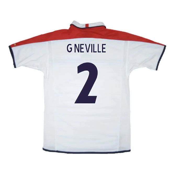 England 2003-05 Home Shirt (XL) (Mint) (G Neville 2)
