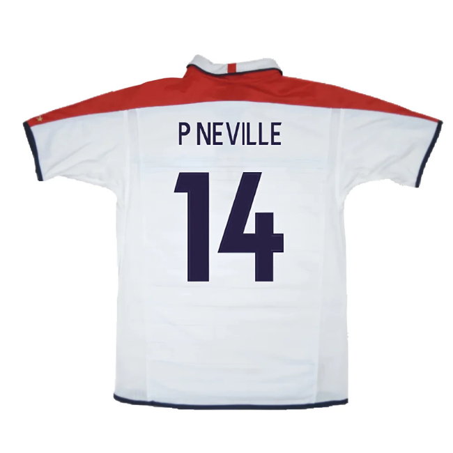 England 2003-05 Home Shirt (XL) (Very Good) (P Neville 14)