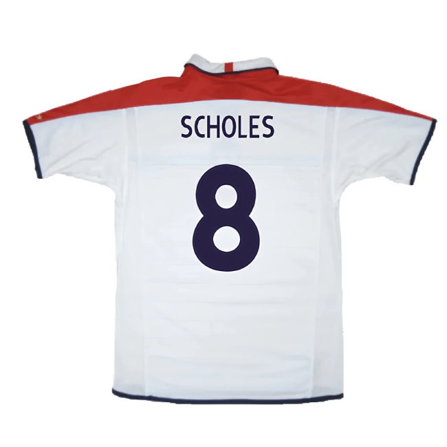 England 2003-05 Home Shirt (XL) (Mint) (Scholes 8)