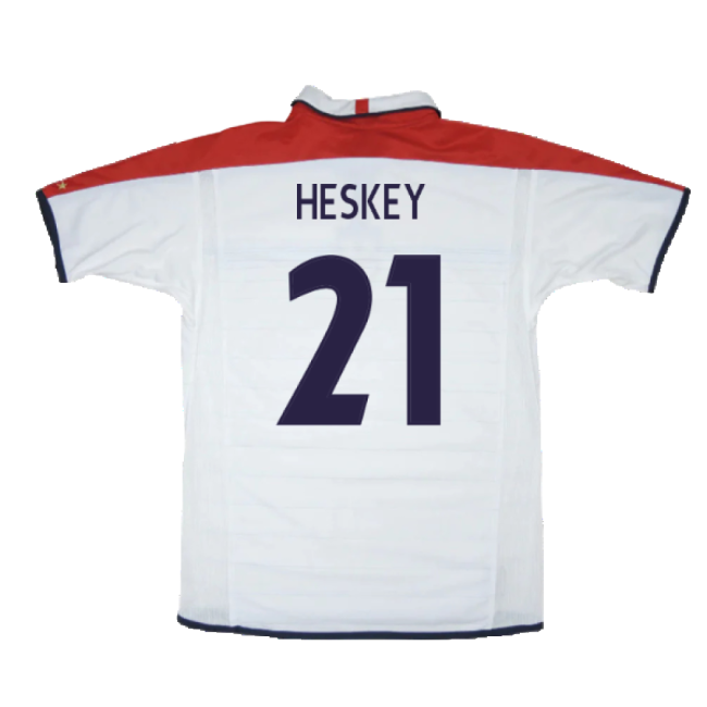England 2003-05 Home Shirt ((Excellent) L) (Heskey 21)