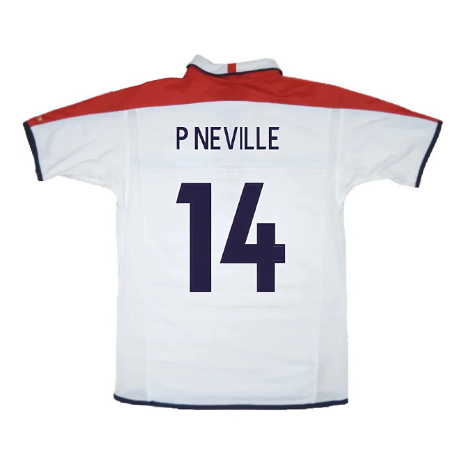 England 2003-05 Home Shirt (Excellent) (P Neville 14)