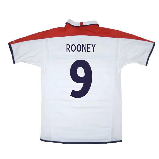England 2003-05 Home Shirt ((Very Good) L) (Rooney 9)