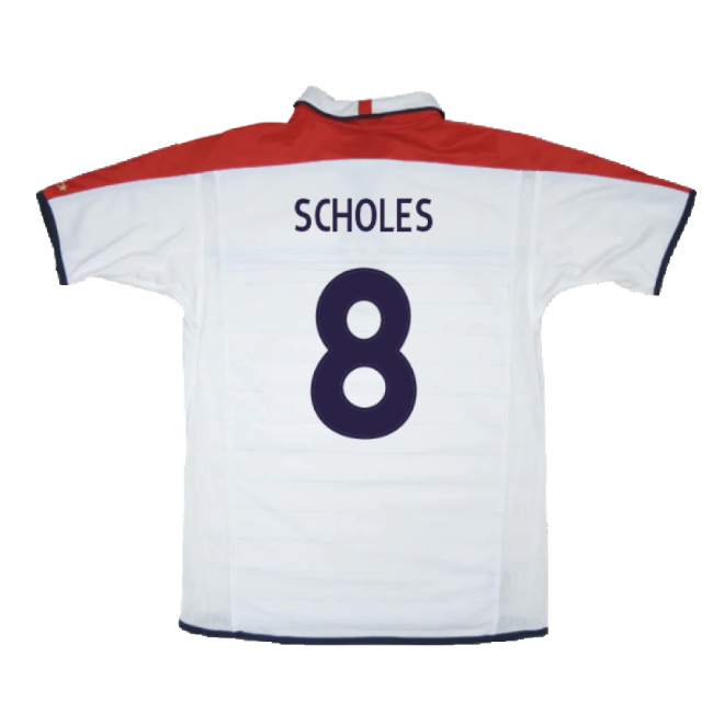 England 2003-05 Home Shirt ((Very Good) L) (Scholes 8)