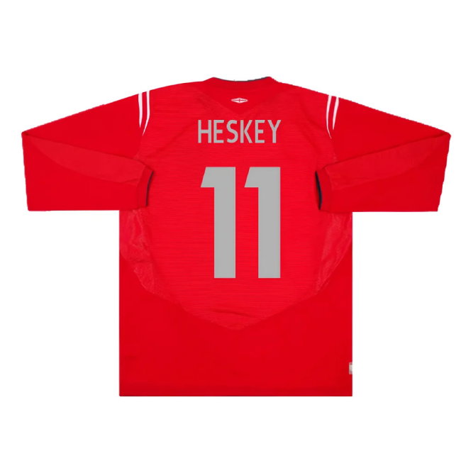 England 2004-06 Away L/S Shirt (XXL) (Excellent) (Heskey 11)