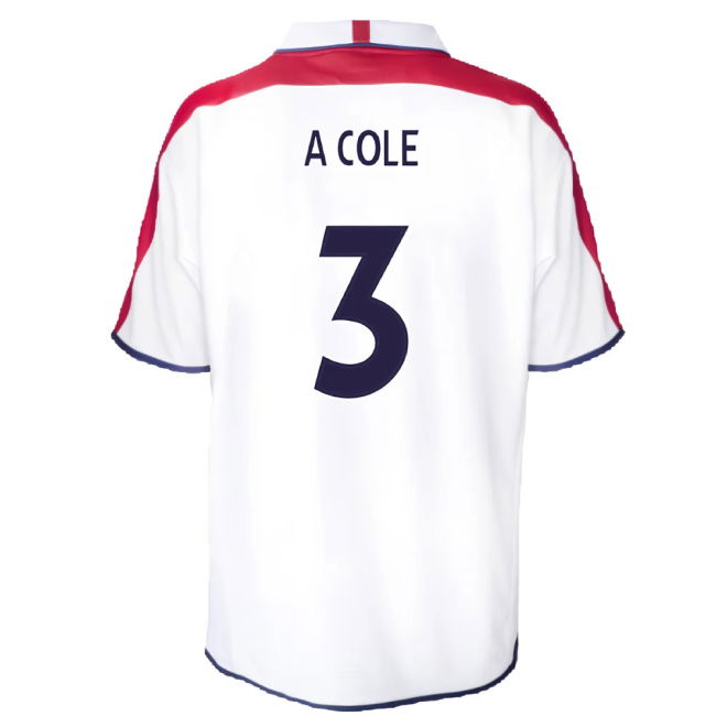 England 2004 Retro Football Shirt (A Cole 3)