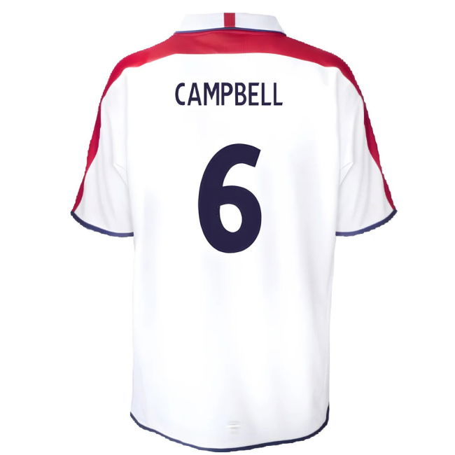 England 2004 Retro Football Shirt (Campbell 6)