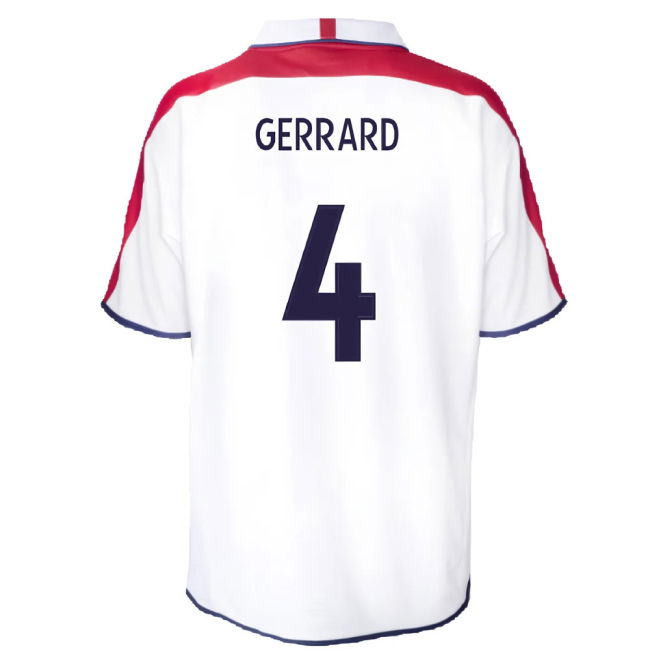 England 2004 Retro Football Shirt (Gerrard 4)
