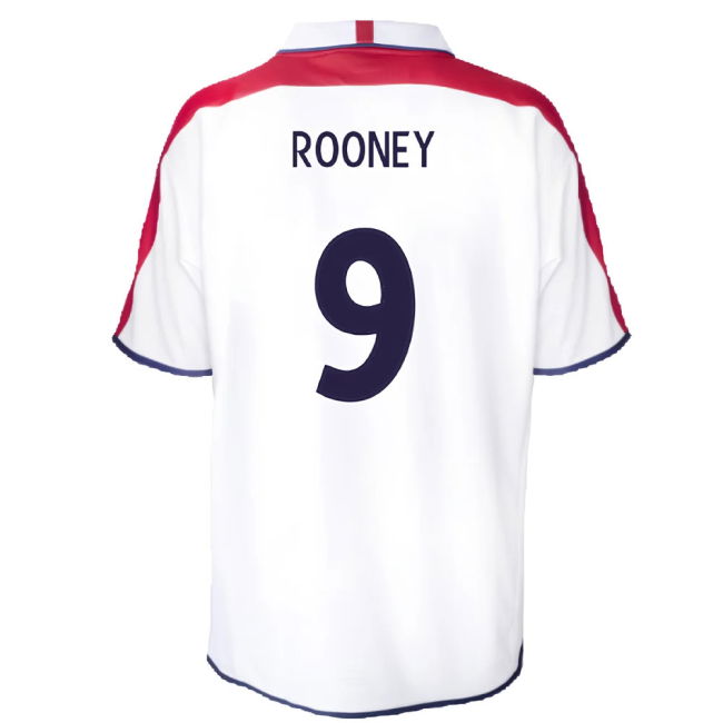 England 2004 Retro Football Shirt (Rooney 9)