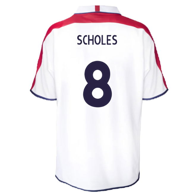 England 2004 Retro Football Shirt (Scholes 8)