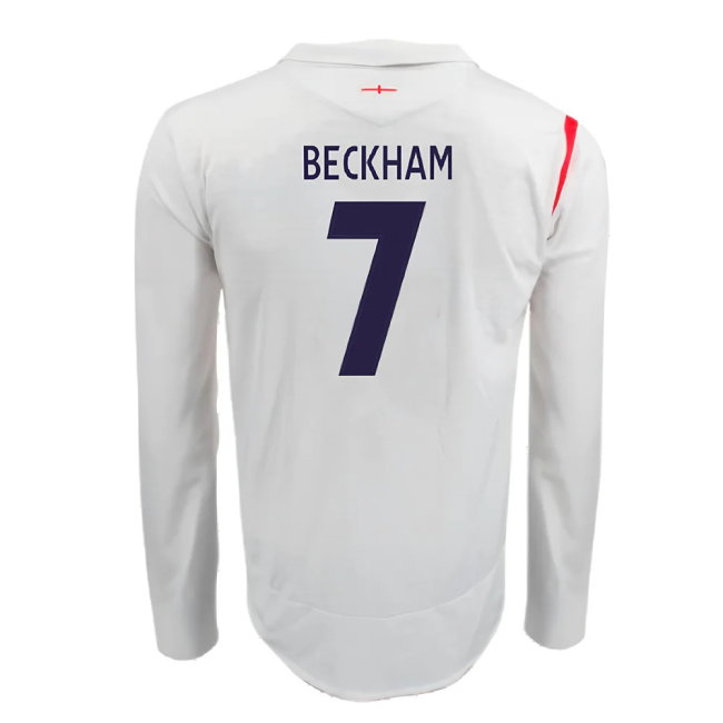England 2005-07 Home Long Sleeve Shirt (XL) (Very Good) (BECKHAM 7)