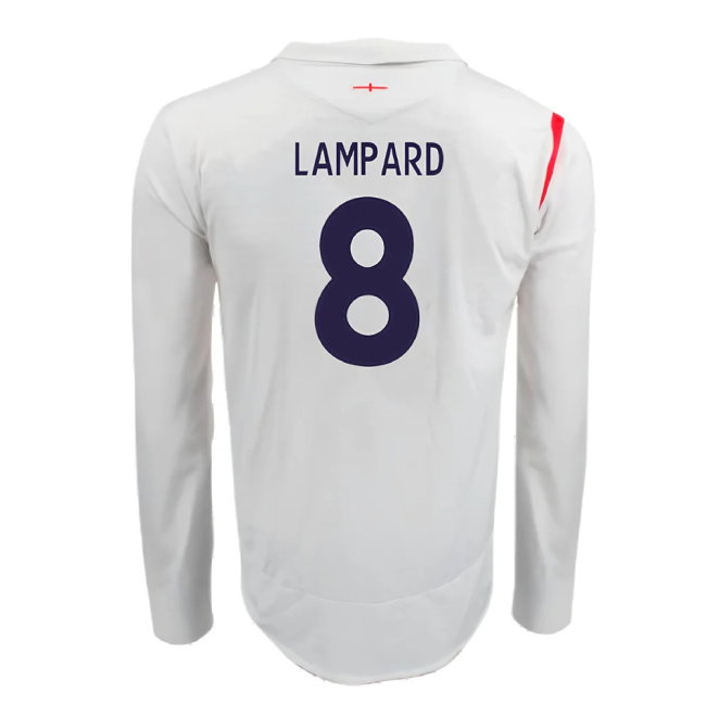 England 2005-07 Home Long Sleeve Shirt (XL) (Very Good) (LAMPARD 8)