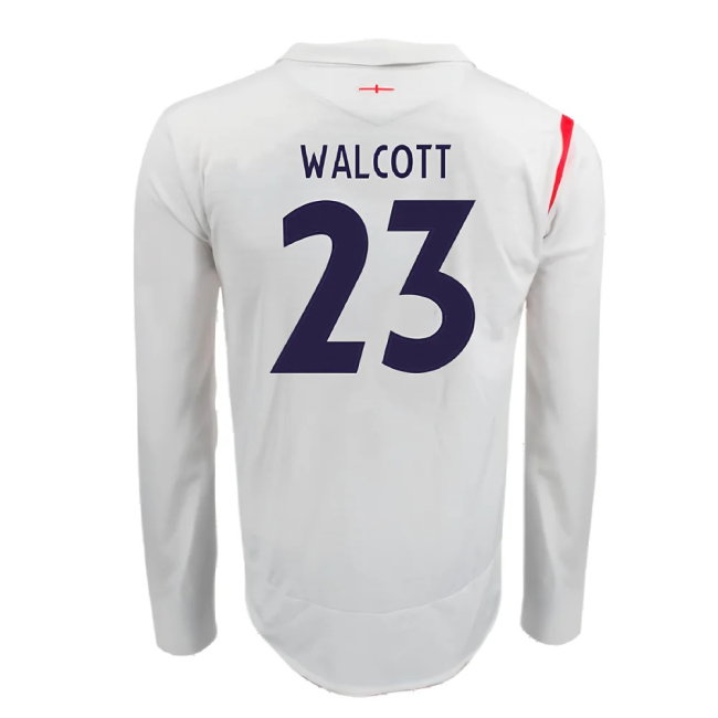 England 2005-07 Home Long Sleeve Shirt (XL) (Very Good) (WALCOTT 23)