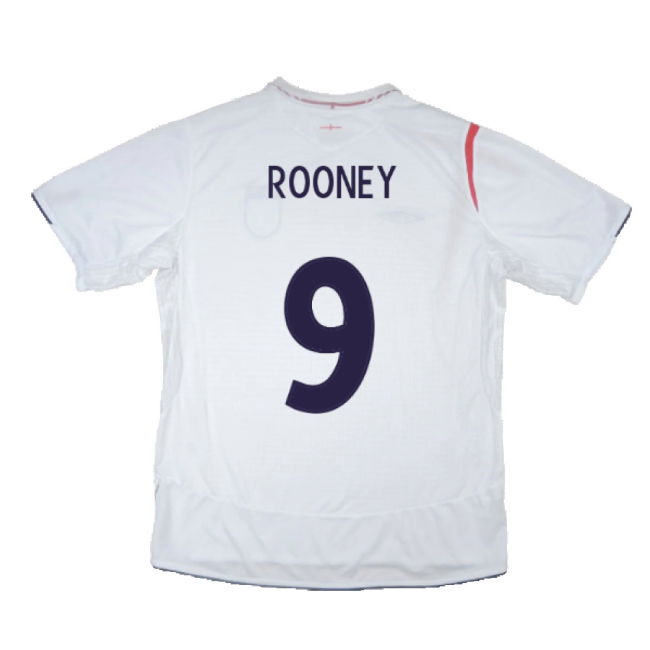 England 2005-07 Home Shirt (M) (Excellent) (ROONEY 9)