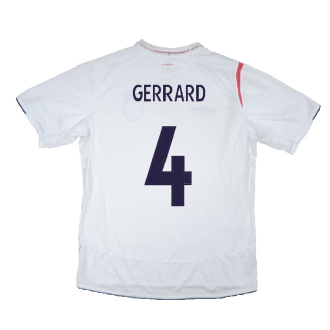 England 2005-07 Home Shirt (XL) (Mint) (GERRARD 4)
