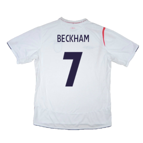 England 2005-07 Home Shirt (XL) (Very Good) (BECKHAM 7)