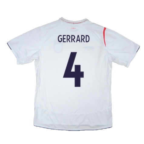 England 2005-07 Home Shirt (XL) (Very Good) (GERRARD 4)