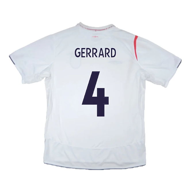 England 2005-07 Home Shirt (XXL) (Very Good) (GERRARD 4)
