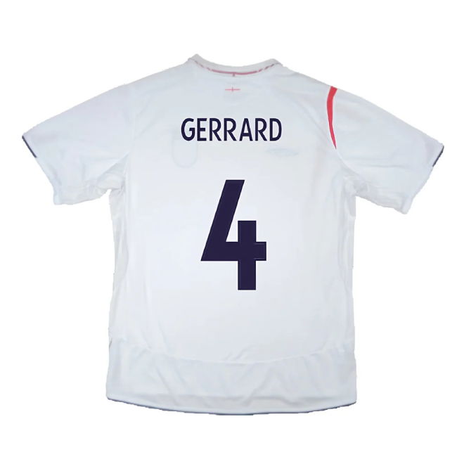England 2005-07 Home Shirt (XXL) (Very Good) (GERRARD 4)