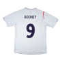 England 2005-07 Home Shirt (XXL) (Very Good) (ROONEY 9)